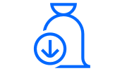 Cost savings Icon RGB Impact Blue